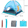 Ocean Theme Play Dome Tent for Kids,Blue Color Playhouse for Kids Indoor Outdoor