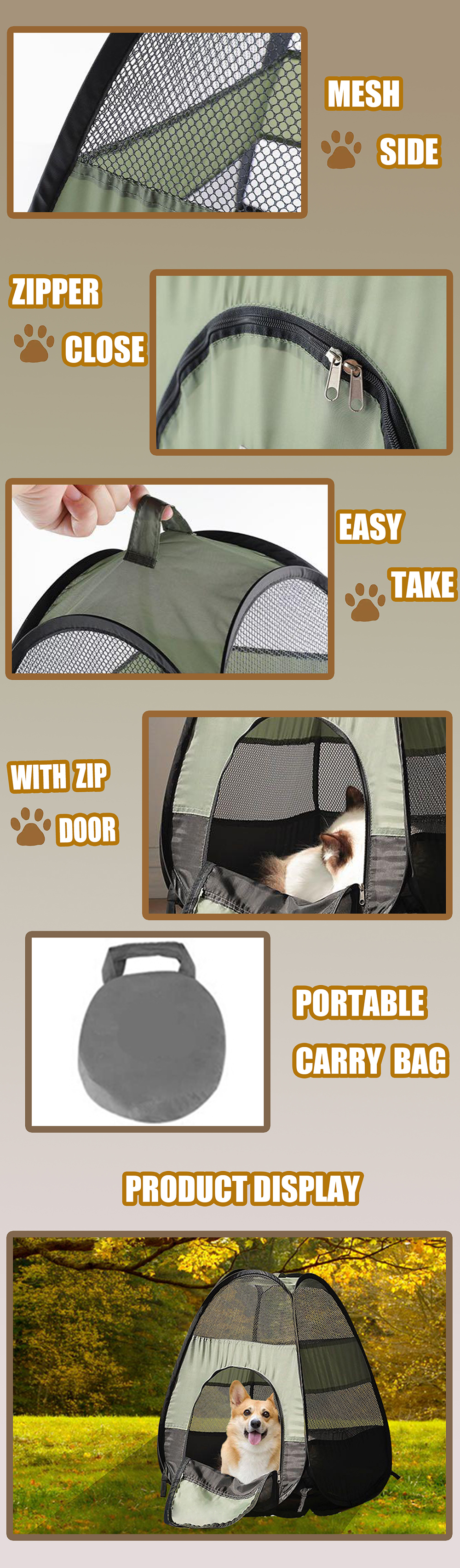 cat dog bed tent