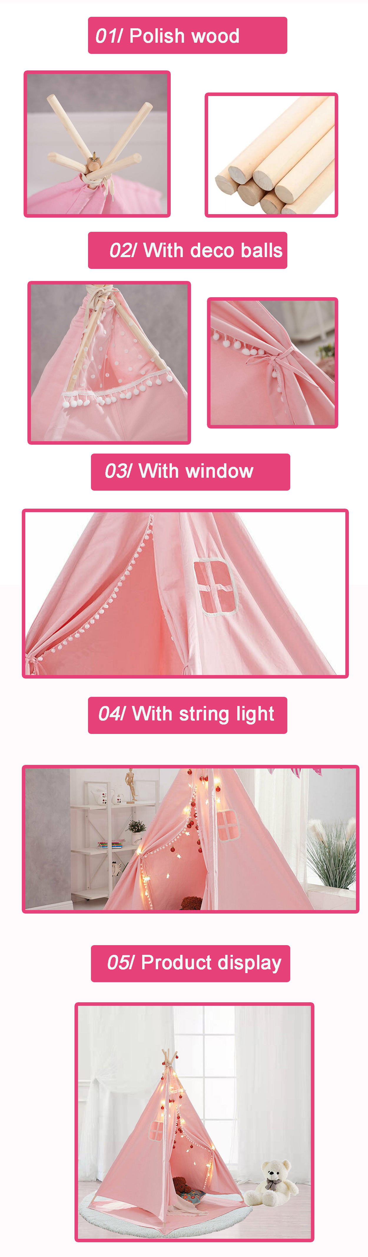 cotton kids play teepee