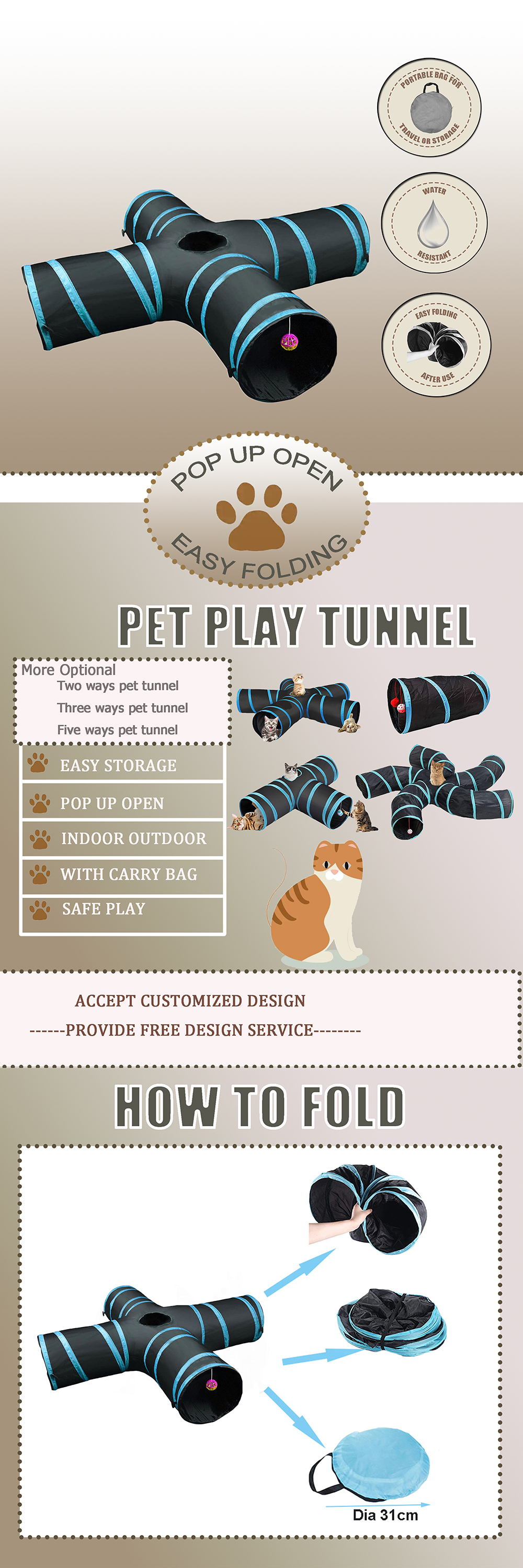 4 in 1 pet tunnel