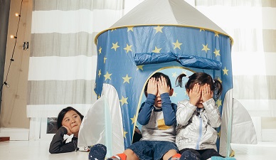 The benefits of play tents-when young children need space.