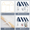 Black Stripe Canvas Cotton Cover Wooden Pole Kids Play House Tent