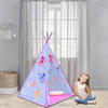 Flourish easy folding new design PVC poles polyester material Indian kids teepee tent with protable carry bag use for indoor outdoor
