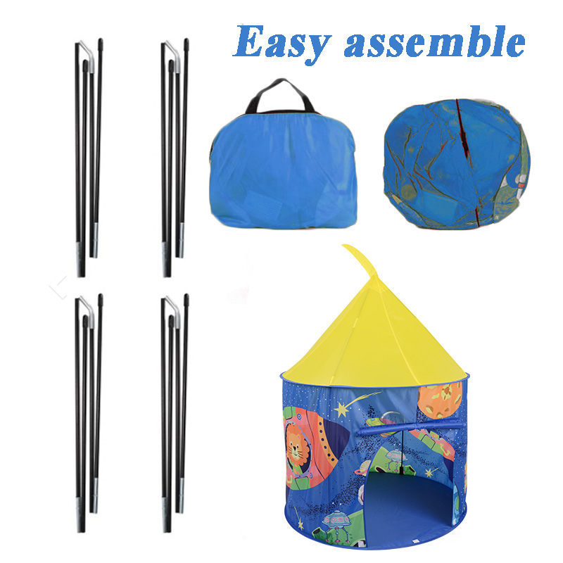 Spaceship Kids Castle Tent With Portable Carry Bag Use Home Yard Easy Assemble