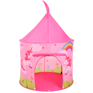 Unicorn Kids Castle Tent With Portable Carry Bag Use Home Yard Easy Assemble