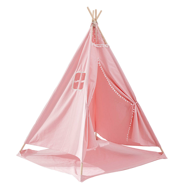 Sweet Pink Kids Indian Teepee Tent Easy Set Up Use For Girls Boys Toddlers
