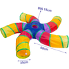 Multicolor Cat Tunnel with Play Ball S-Shape 5 Way Collapsible Interactive Peek Hole Pet Tube Toys