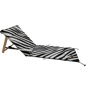New Design Zebra-stripe Portable Folding Beach Mat Chair Adjustable Beach Lounger Chair