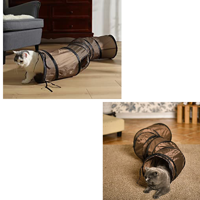 Portable S Shape Folding Design Dogs Pet Cat Play Tunnel With Hole