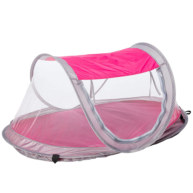 Pink Baby Beach Tent Foldable Portable Kids Travel Bed
