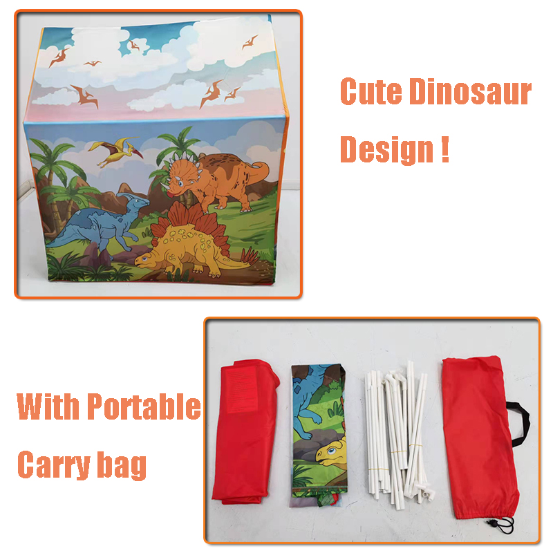 New Design Dinosaur Kids House Play Tent Cute Dino Tent For Indoor Outdoor