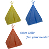 Yellow Kids Tipi Tent Play Teepee Easy Assemble Set Up With PVC Frame 