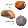 Anti UV Orange Large Pop-Up Beach Shade Shelter Portable Foldable Beach Tent