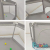 Grey Portable Playpen for Baby, Extra Large Hexagonal Design Play Yard, Fence Breathable Mesh Play Tent for Indoor and Outdoor