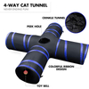 4 Way cat Tunnels toy ,Extensible Collapsible Cat Play Tent Interactive Toy, Cat House with Balls and Bells for Cat Kitten Kitty Rabbit Small Animal