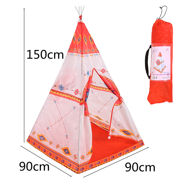 Nice kid teepee tent white PVC poles with polyester Use for Indoor outdoor for girls balys children babys