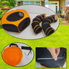 2 Pcs Orange Hexagon Tent with Circle Tunnel Ourdoor Playpen Playground for Kittens Small Animals Rabbit Guinea Pig