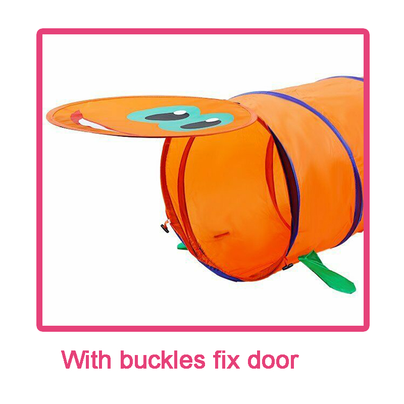 Orange Worm Pop Up Kids Play Tunnel