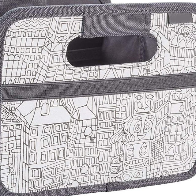 New Design Polyester Easy Foldable Storage Box, DIY City Paint,Gift Box for Kids Toys