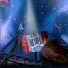 Spaceship Theme Unisex Dream Bed Tent for Kids Boys and Girls, Children's Bed Reading Privacy Canopy w/ Storage Bag