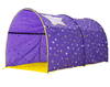 Pop Up Portable Frame Purple Grow in The Dark Stars Bed Canopy Dream Kids Play Tents Privacy Playhouse Space For Boys Girls Toddlers