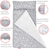 Lightweight Toddler Nap Mat with Removable Pillow and Blanket,Travel Sleeping Bag Boys and Girls