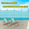 Top selling customized 4/5/6/8/10 Pole Stripe Privacy Screen Fence Beach Windbreak