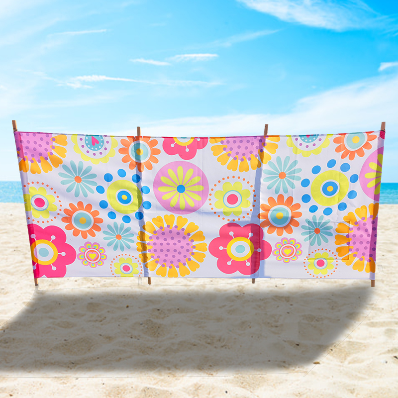 Daisy Printed Beach Windscreen