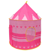 CPT7138 pink color with crown pattern easy folding pop up princess kids castle tent