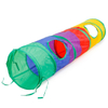 Rainbow Colorred Foldable Pet Tunnel With Dangling BellToy For Pet Cat Dogs