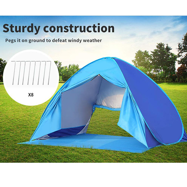 2021 Anti Ultraviolet outdoor popup beach tent Camping Tents 2-3 Person Hiking Portable Shelter