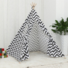 XP-TP060 Black chevron kids indian teepee tent , easy folding protable play house for Indoor Outdoor,with carriy case