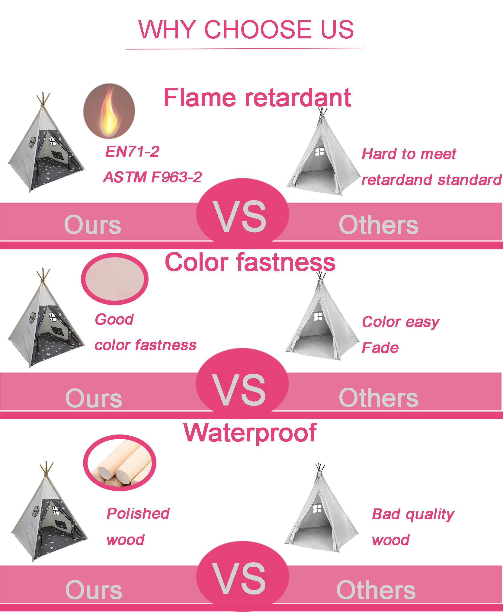 grey star kids teepee
