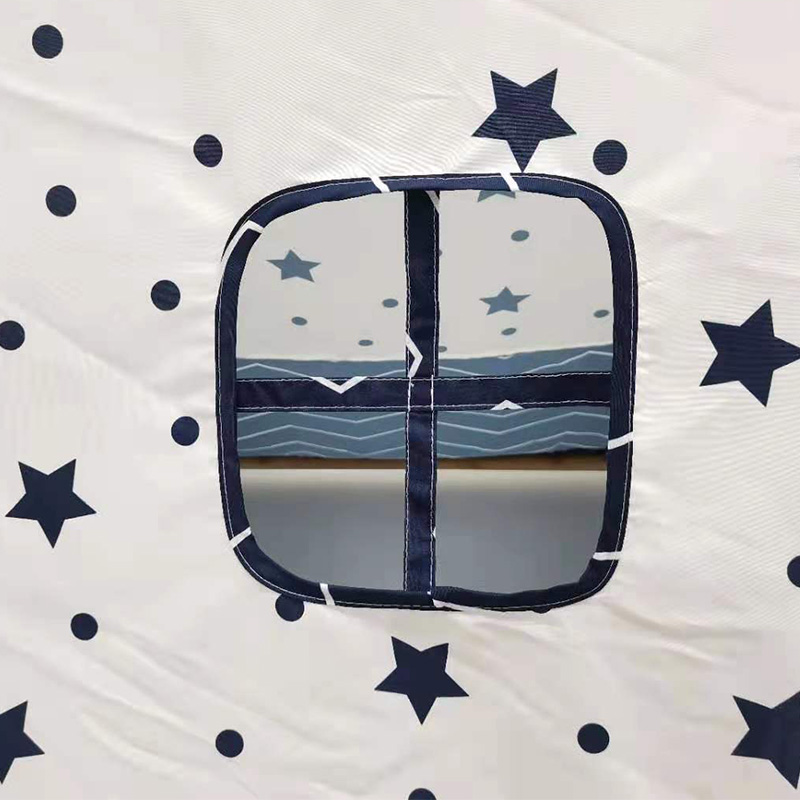 New design toy tent blue star print wooden poles indian kids teepee tent 