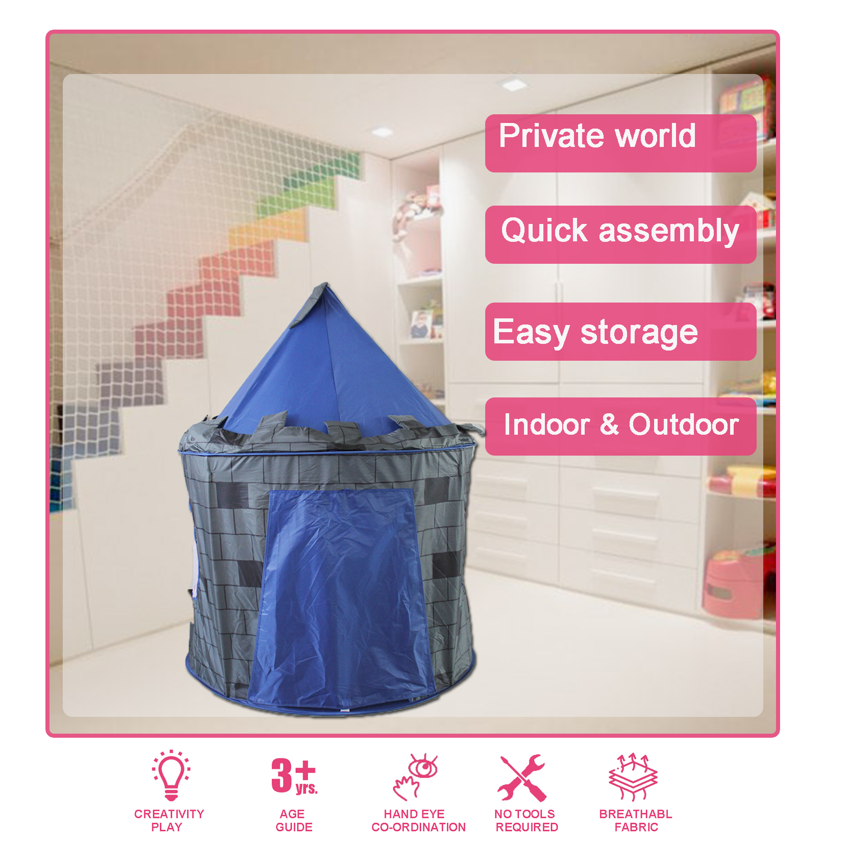 kids castle play tent