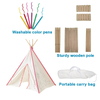 Cute Kids Painting Teepee Tent For Girls Boys Use Indoor Outdoor