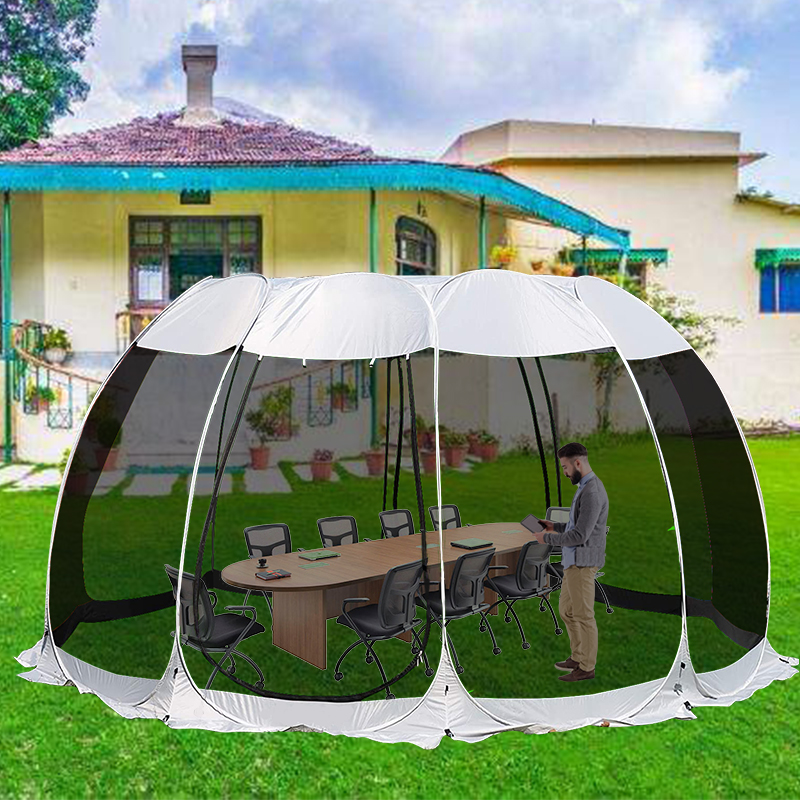 Big Pop Up Screen Tent Room 8 Panels Mesh Fabric For Backyards Parties Picnics Or Meetings
