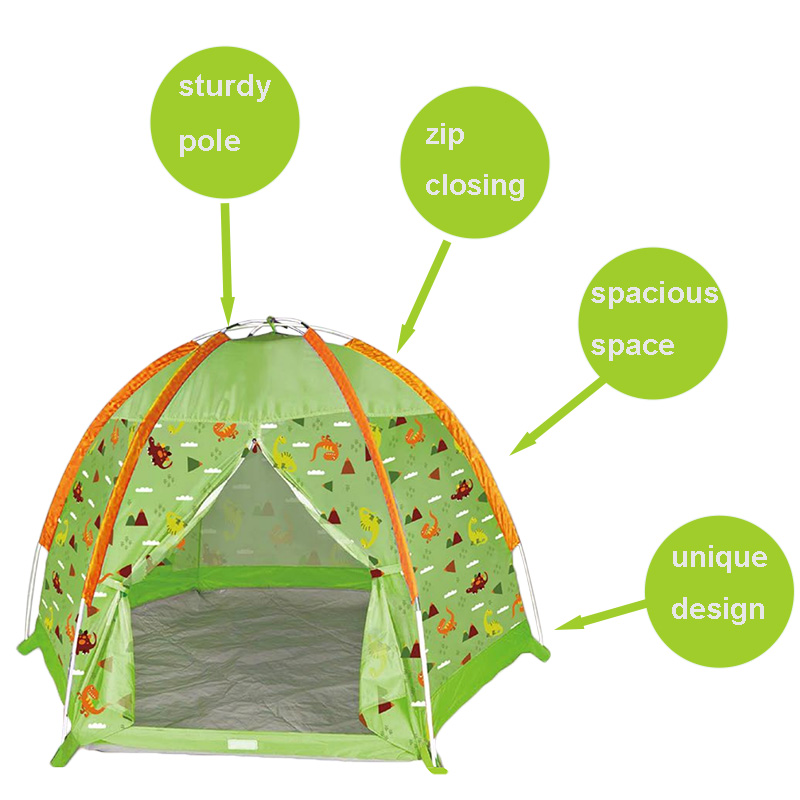 New Design Dinosaur Kids Dome Tent Use For Indoor Outdoor