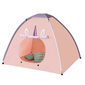 Unicorn design pink kids play dome tent use for indoor outdoor ,sweet playhouse for girls boys